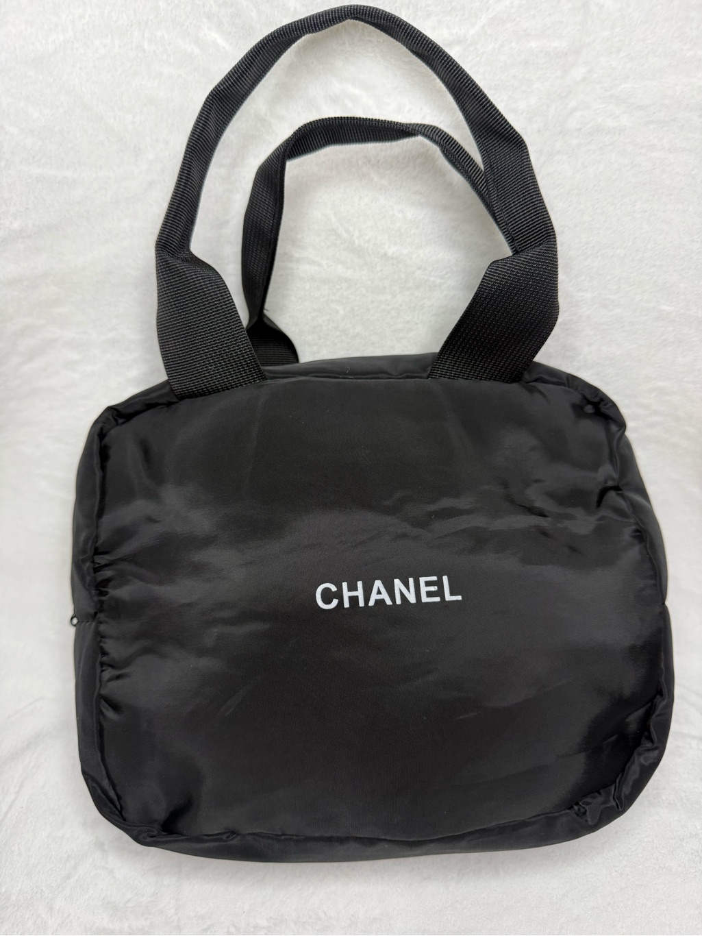 Chanel Black Bag With White Logo No Box